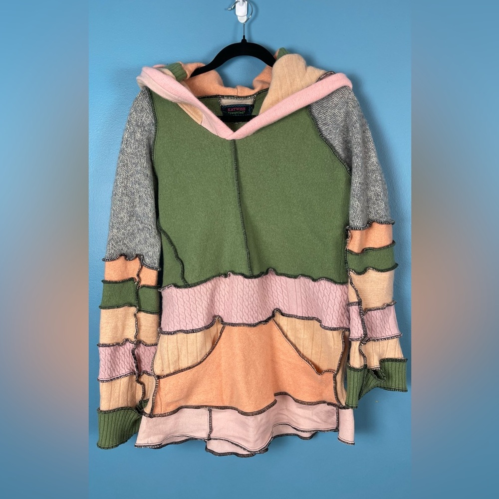 ORIGINAL KATWISE UPCYCLED HANDMADE PIXIE SWEATER HOODIE